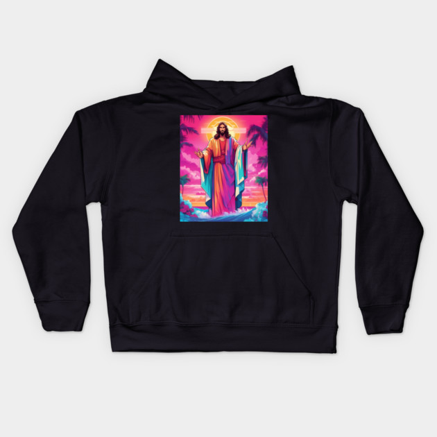 Jesus Christ Deliver Us From Evil Kids Hoodie by animegirlnft