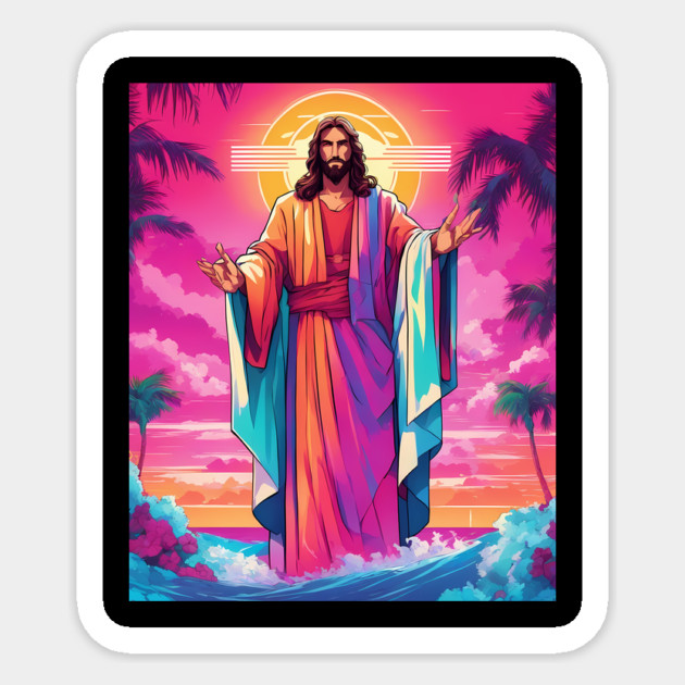 Jesus Christ Deliver Us From Evil Sticker by animegirlnft