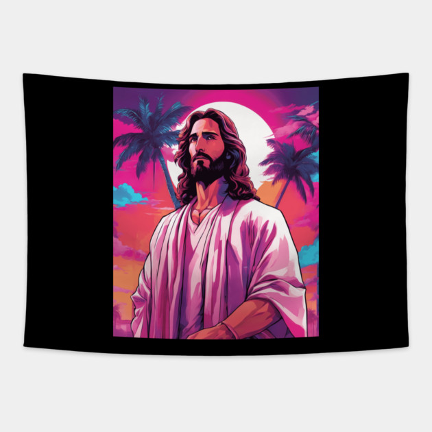 Jesus Christ Show Kindness in All That You Do Tapestry by animegirlnft