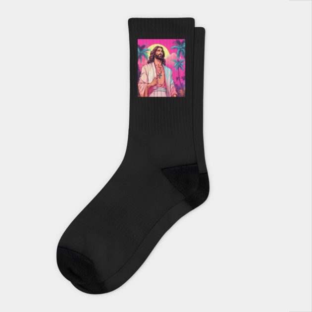 Jesus Christ Filled Your Heart with Love Socks by animegirlnft