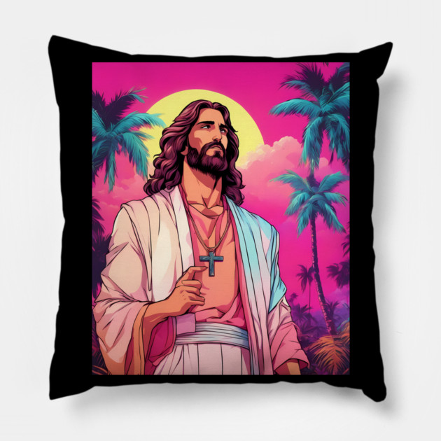 Jesus Christ Filled Your Heart with Love Pillow by animegirlnft