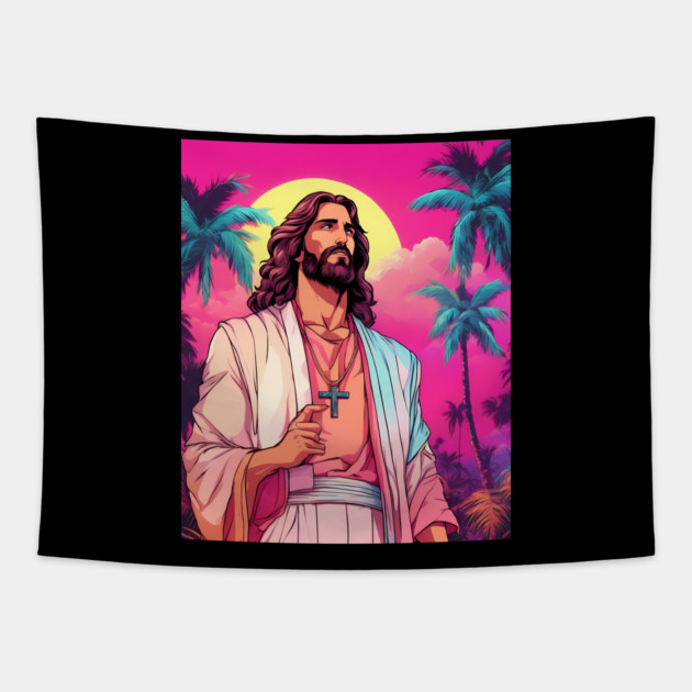 Jesus Christ Filled Your Heart with Love Tapestry by animegirlnft