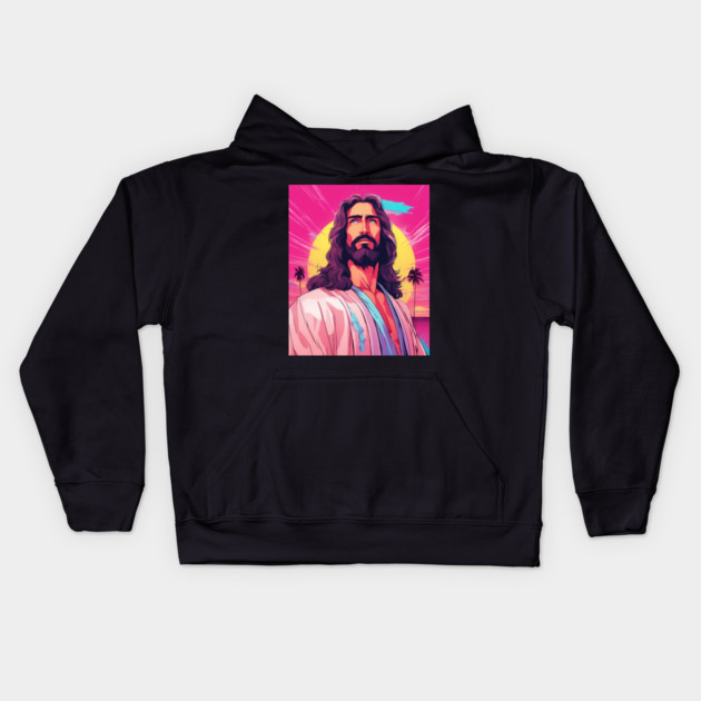 Jesus Christ Love God with All Your Heart & Soul Kids Hoodie by animegirlnft