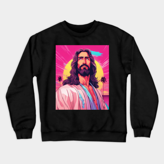 Jesus Christ Love God with All Your Heart & Soul Crewneck Sweatshirt by animegirlnft