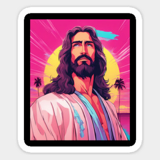 Jesus Christ Love God with All Your Heart & Soul Sticker