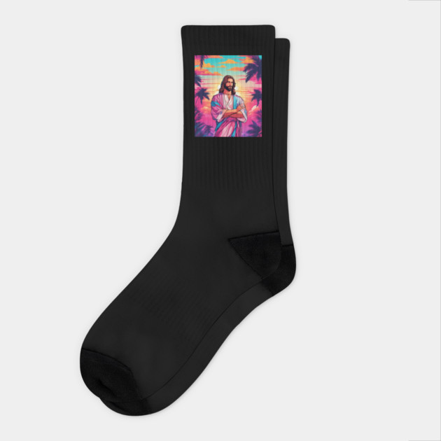 Jesus Christ I am with You Always Socks by animegirlnft