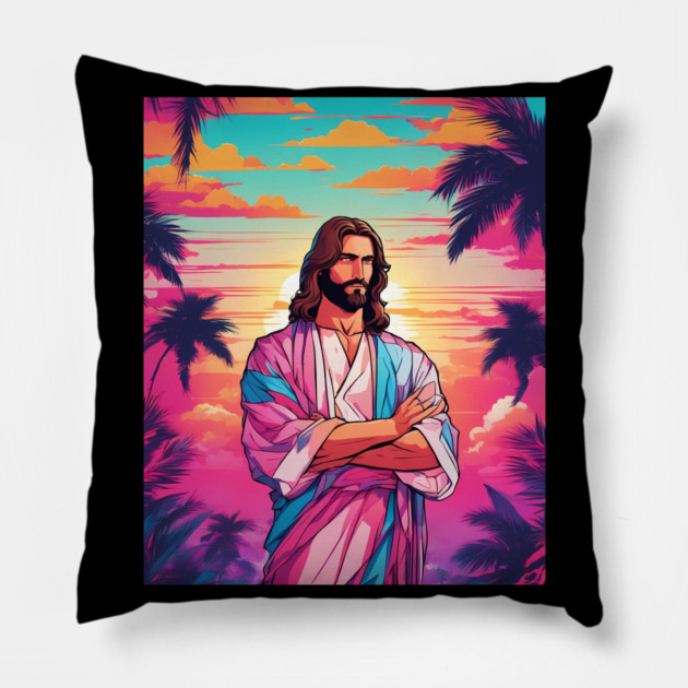 Jesus Christ I am with You Always Pillow by animegirlnft