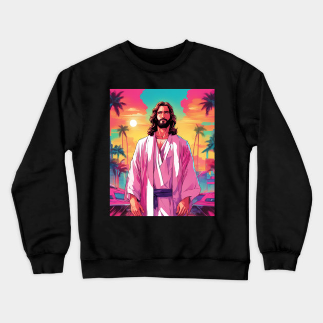 Jesus Christ Blessed are the Merciful Crewneck Sweatshirt by animegirlnft