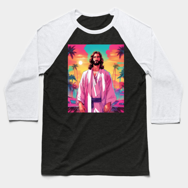 Jesus Christ Blessed are the Merciful Baseball T-Shirt by animegirlnft