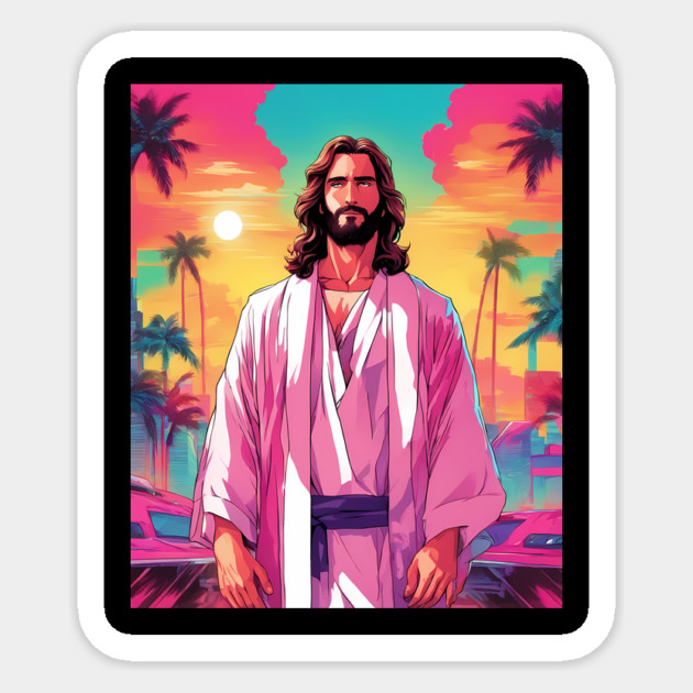 Jesus Christ Blessed are the Merciful Sticker by animegirlnft