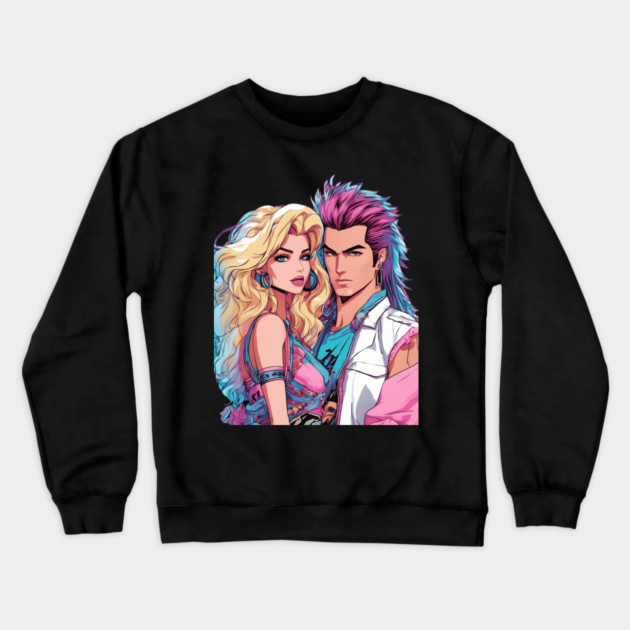 80s Rock Crewneck Sweatshirt by animegirlnft