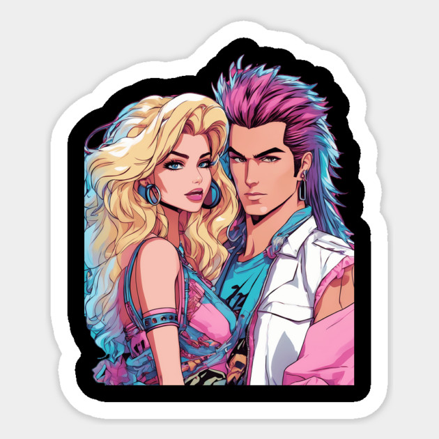80s Rock Sticker by animegirlnft