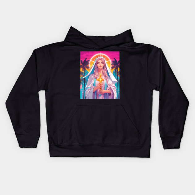 Hail Mary Full of Grace Kids Hoodie by animegirlnft