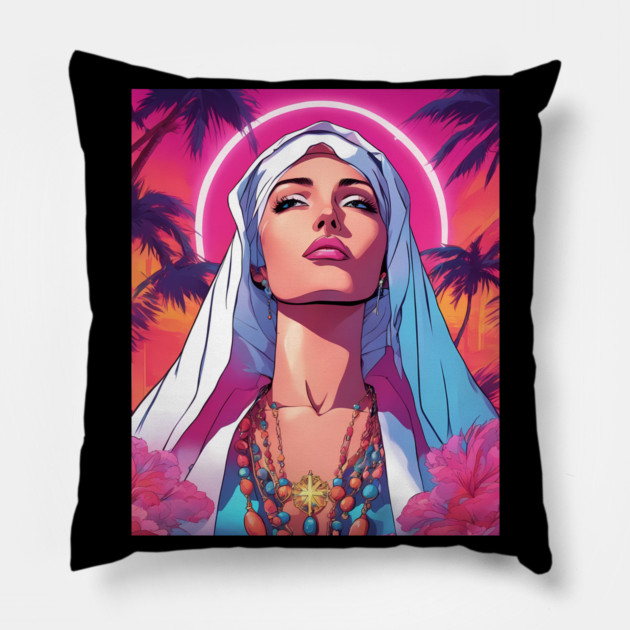 Mother of God Pray for Us Sinners Pillow by animegirlnft