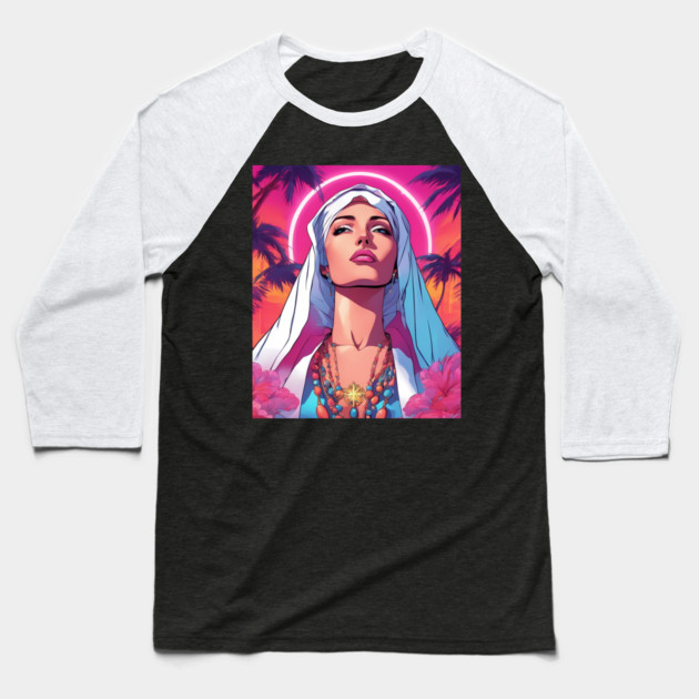 Mother of God Pray for Us Sinners Baseball T-Shirt by animegirlnft