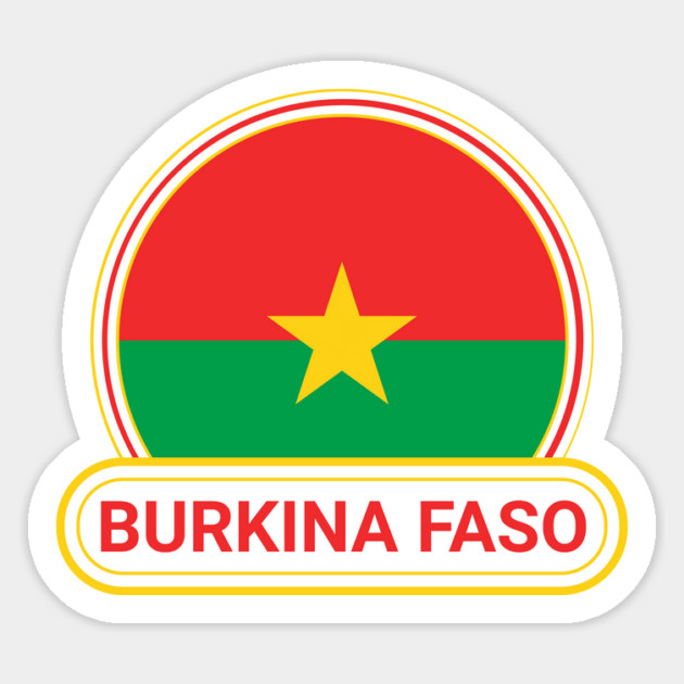 Burkina Faso Country Badge - Burkina Faso Flag Magnet by Yesteeyear