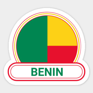 Benin Country Badge - Benin Flag Magnet