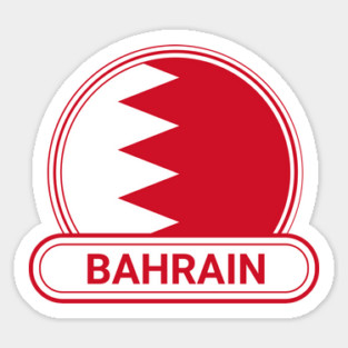 Bahrain Country Badge - Bahrain Flag Sticker