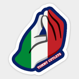 Tommy Cutlets Italian Hand, Italian Flag Magnet