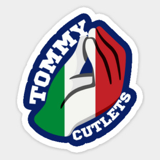 Tommy Cutlets Italian Hand, Italian Flag - 2 Magnet