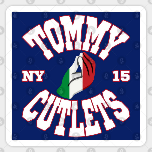 Tommy Cutlets 15 Italian Hand, Italian Flag, New York Sticker by Megadorim