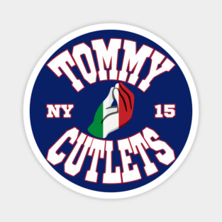 Tommy Cutlets 15 Italian Hand, Italian Flag, New York Magnet