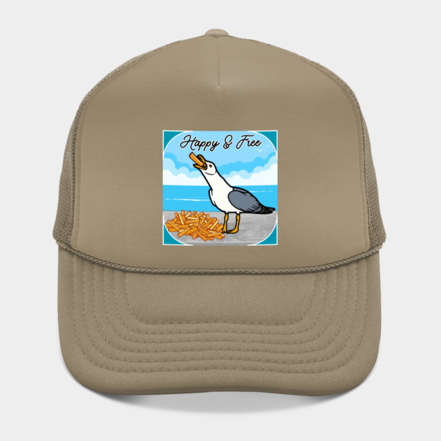 Happy Seagull with French Fry by Four Season Foraging