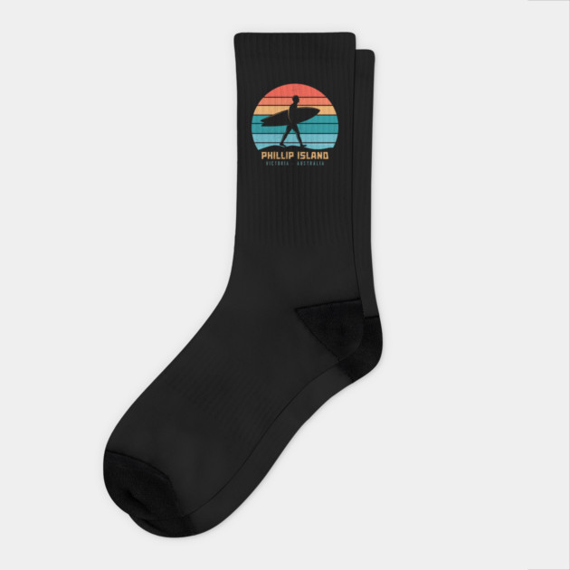 Phillip Island Victoria Australia Surf Socks by Timeless Chaos