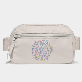 Pretty Pastel Swirl Of Flowers Doodle Design Bag