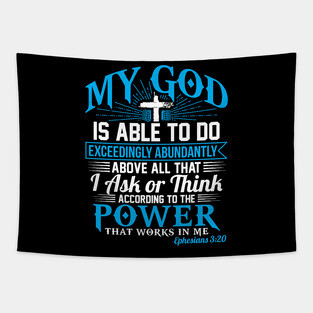 Christian Gift Ephesians 3:20 Tapestry