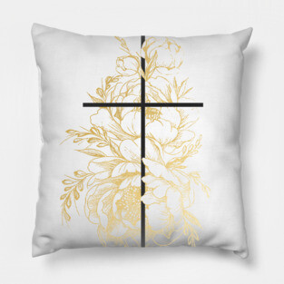 Floral Cross Pillow