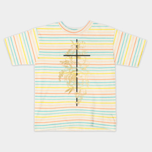 Floral Cross Kids T-Shirt