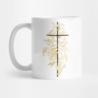 Floral Cross Mug