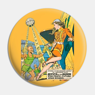 REVISTANGO #277 - Voyage to the Wonder World of Tomorrow with Mysta of the Moon Star Pirate Futura Space Rangers and Many Others, A 1950s Sci-Fi Epic of Light and Heroic Adventure, Vintage Art Retro Style Comic Pulp Pin