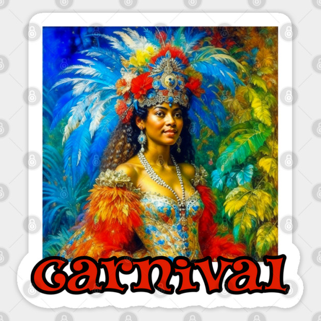 Vintage Brazilian Carnival Dancer Sticker by HolidayBug