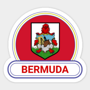 Bermuda Country Badge - Bermuda Flag Sticker