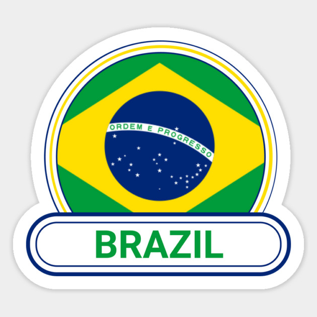 Brazil Country Badge - Brazil Flag Magnet by Yesteeyear