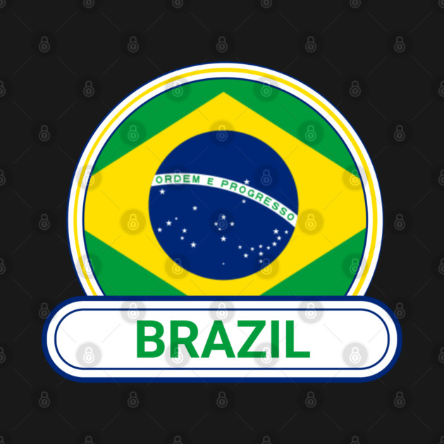 Brazil Country Badge - Brazil Flag by Yesteeyear