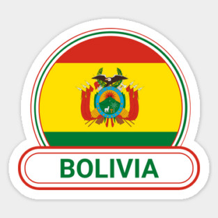Bolivia Country Badge - Bolivia Flag Sticker