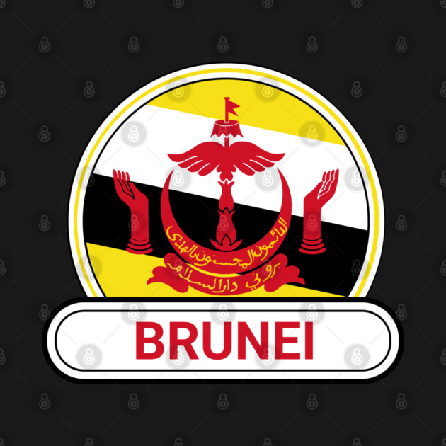 Brunei Country Badge - Brunei Flag by Yesteeyear