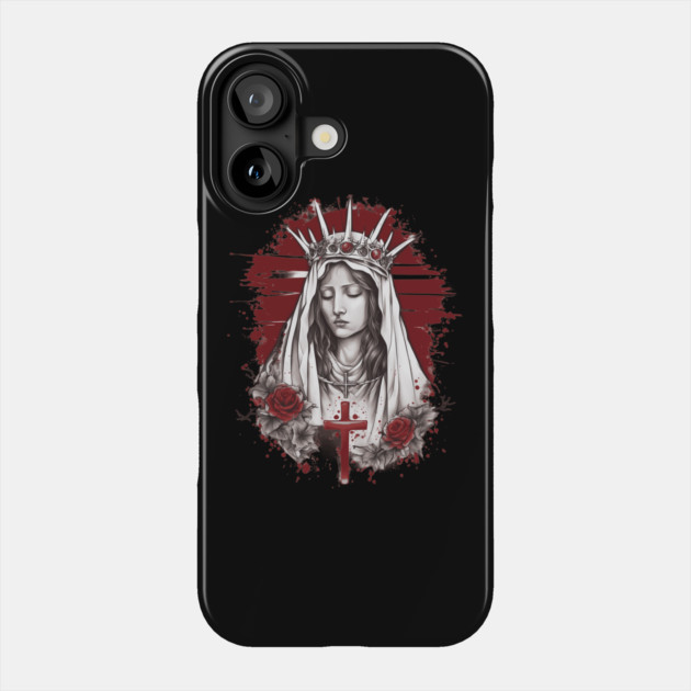 Mary Prayers of the Rosary Phone Case by animegirlnft