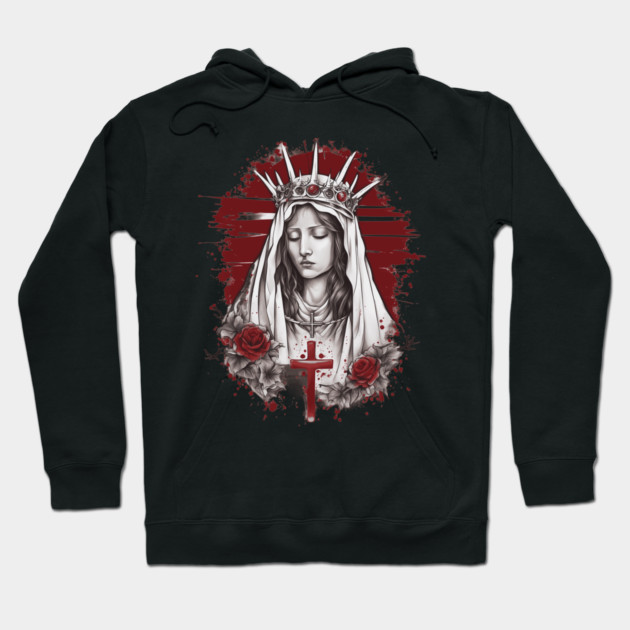 Mary Prayers of the Rosary Hoodie by animegirlnft