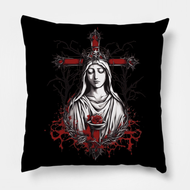 Mary Mother of the Redeemer Pillow by animegirlnft