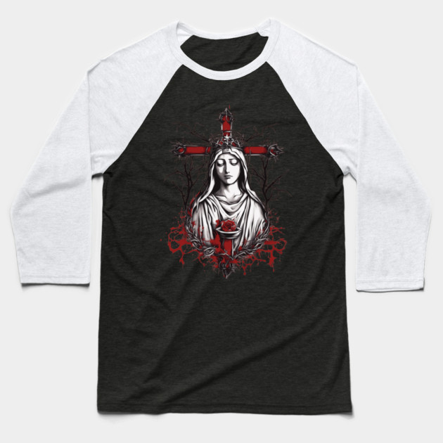 Mary Mother of the Redeemer Baseball T-Shirt by animegirlnft