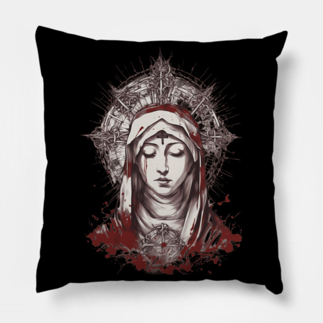 Sinlessness of Saint Mary Pillow by animegirlnft