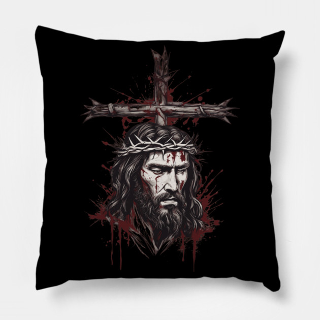 Jesus Christ Died for Our Sins Pillow by animegirlnft
