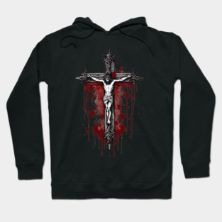 Crucifixion Wounds of Jesus Christ Hoodie