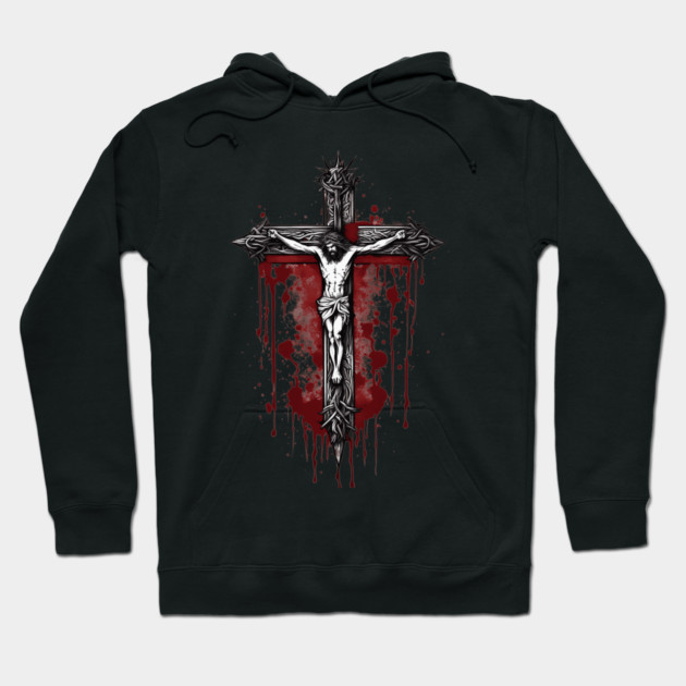 Crucifixion Wounds of Jesus Christ Hoodie by animegirlnft