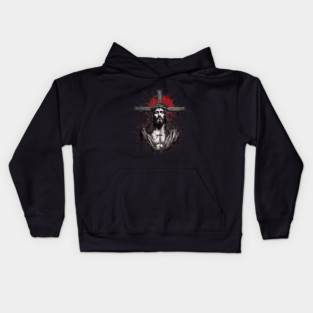 Jesus Christ Blood of the Cross Kids Hoodie