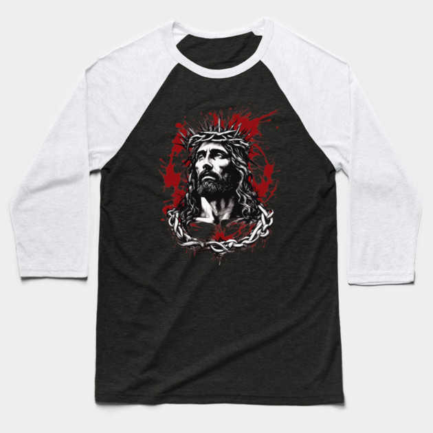 Holy Wounds of Jesus Christ Baseball T-Shirt by animegirlnft